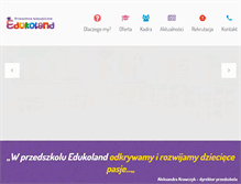 Tablet Screenshot of edukoland.pl
